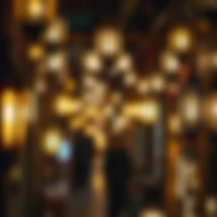 Traditional Arabic Lanterns in Souq Naif An array of traditional Arabic lanterns illuminating a pathway in the market.