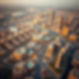 Aerial view showcasing the layout and infrastructure of Studio City in Dubai