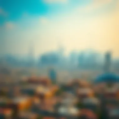 Aerial view of Dubai skyline with various neighborhoods