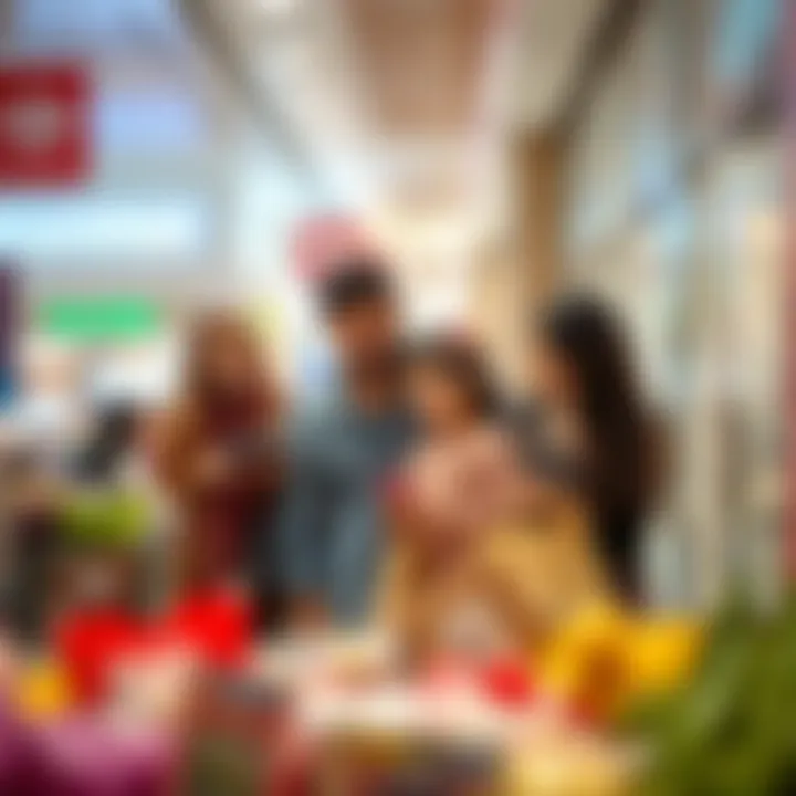 Shopping Together at Carrefour Family shopping together in Carrefour, enjoying the experience