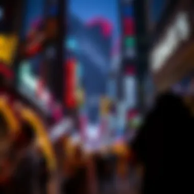 Social Dynamics in Dubai's Nightlife Scene Nightlife in Dubai city centre, showcasing its vibrant social dynamics