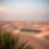 Stunning view of the Dhanat Al Ain Resort surrounded by picturesque dunes