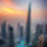Stunning View of Dream Tower 2 Stunning view of Dream Tower 2 against the Dubai skyline