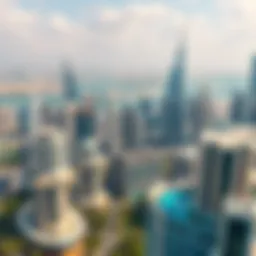 Aerial view of Dubai skyline showcasing modern architecture