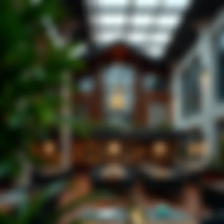 Architectural Splendor of Rosewood Establishments Architectural design of a rosewood restaurant