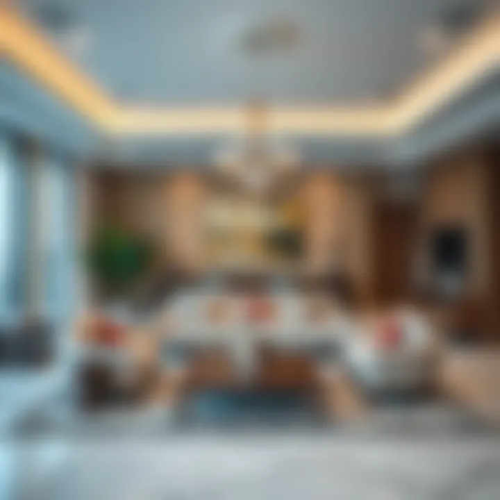 Luxurious Living Room at Five Palm Jumeirah Luxurious living room interior within Five Palm Jumeirah residences