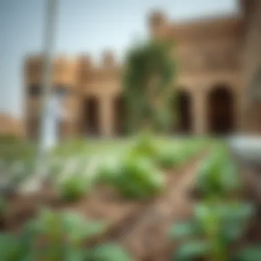 Innovative farming techniques being utilized within the fort's grounds