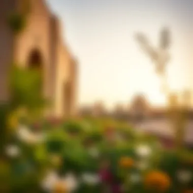 Local flora thriving around the fort, symbolizing environmental conservation