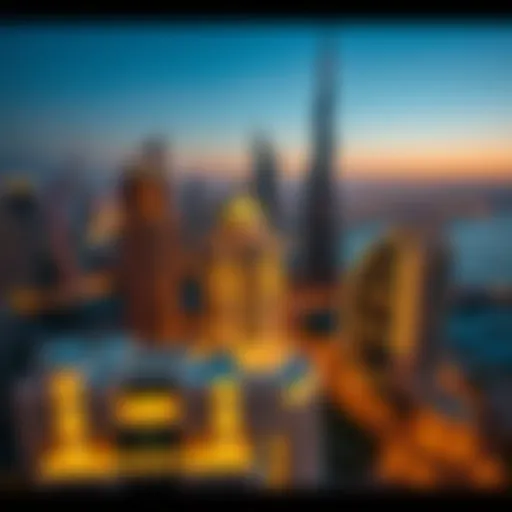 Aerial view of Dubai's skyline showcasing luxury properties
