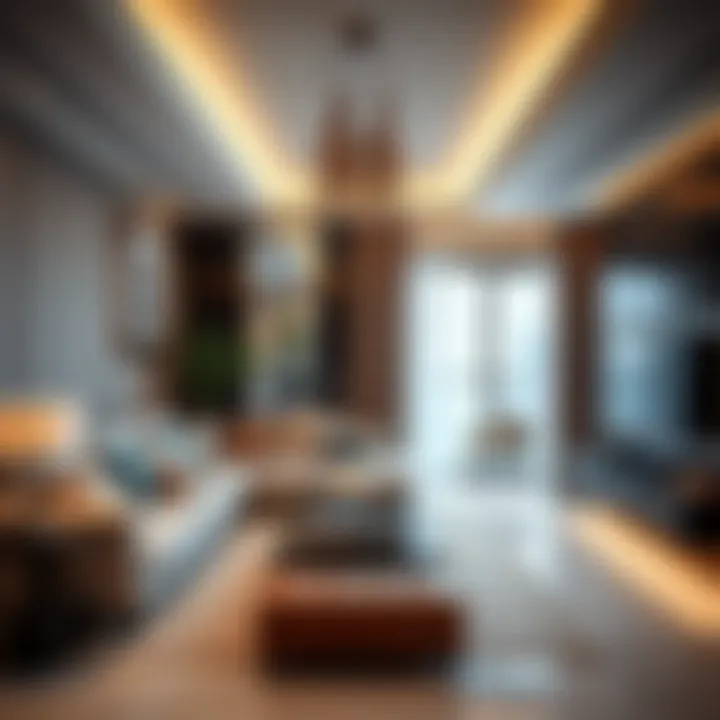 Elegant Dubai Apartment Interior Modern interior of a Dubai apartment with elegant furnishings