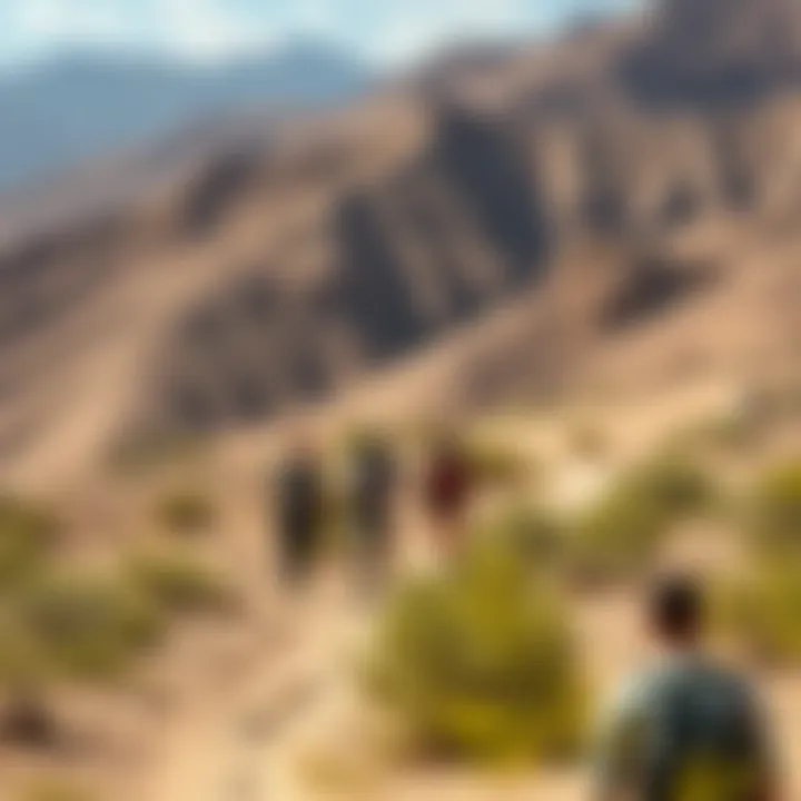 Adventurous Hiking Trails in Hatta's Scenic Landscape Outdoor enthusiasts enjoying hiking trails in Hatta
