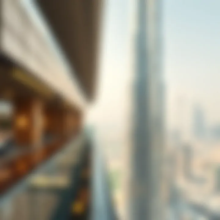 Architectural details of Burj Khalifa's observation deck