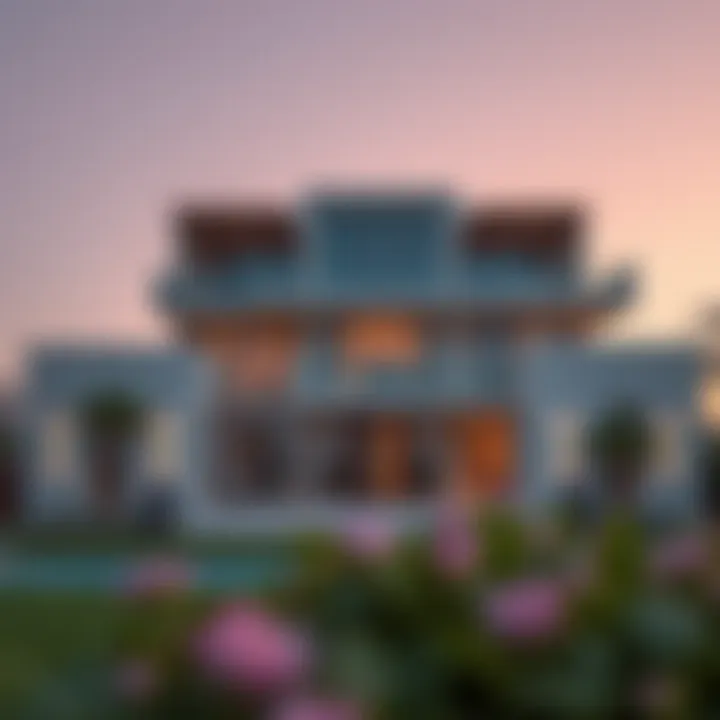 Stunning Villa Architecture in Al Mizhar Luxurious villa in Al Mizhar showcasing modern architecture