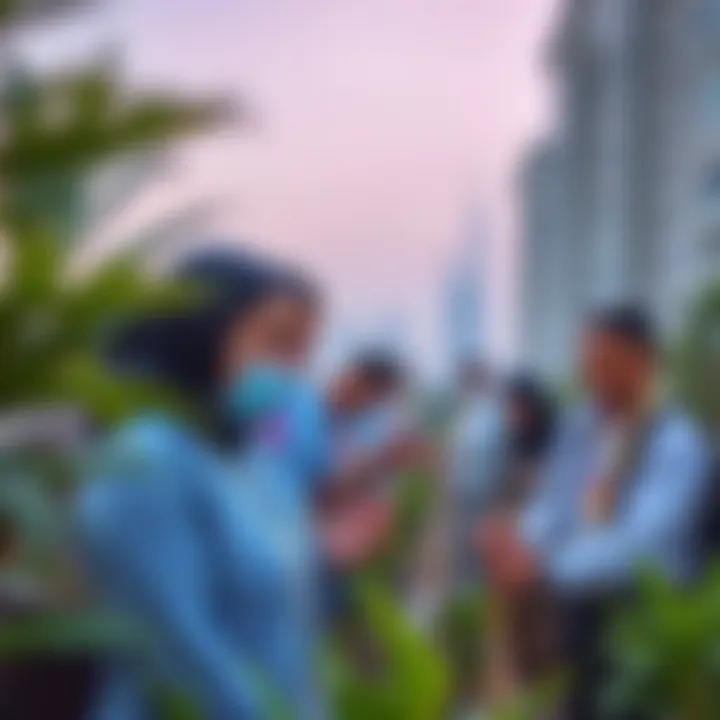 Sustainable Initiatives in Dubai A group of volunteers participating in an environmental sustainability project