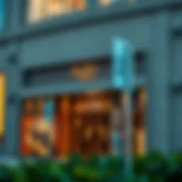 Luxurious storefront showcasing high-end fashion brands at Zahia City Center