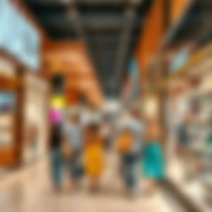 Vibrant Shopping Atmosphere Vibrant atmosphere of shoppers enjoying the retail experience