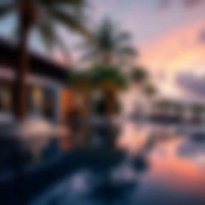 Luxurious Pool Area at Five Palm Residences Luxurious pool area of Five Palm Residences with palm trees