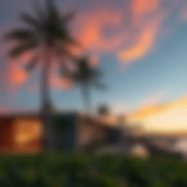 Stunning Sunset at Five Palm Residences Stunning view of Five Palm Residences at sunset