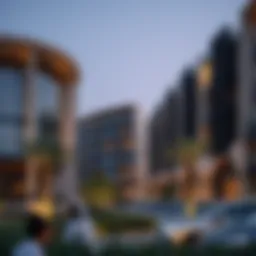 Architectural design of Gate Village featuring modern aesthetics