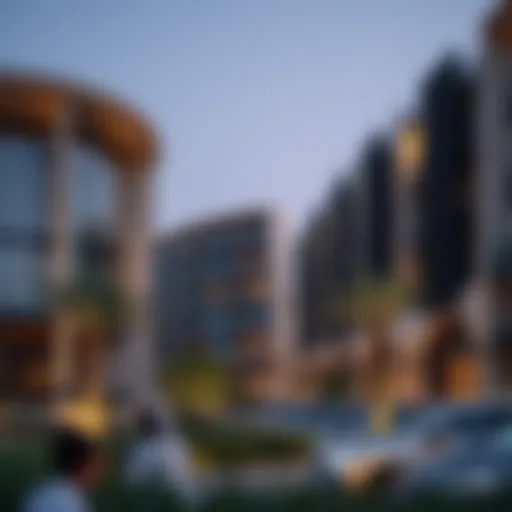 Architectural design of Gate Village featuring modern aesthetics