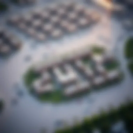 Aerial view of Hamriya showcasing its unique layout and proximity to key landmarks in Dubai