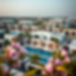 Aerial view of luxurious villas in Hartland Dubai