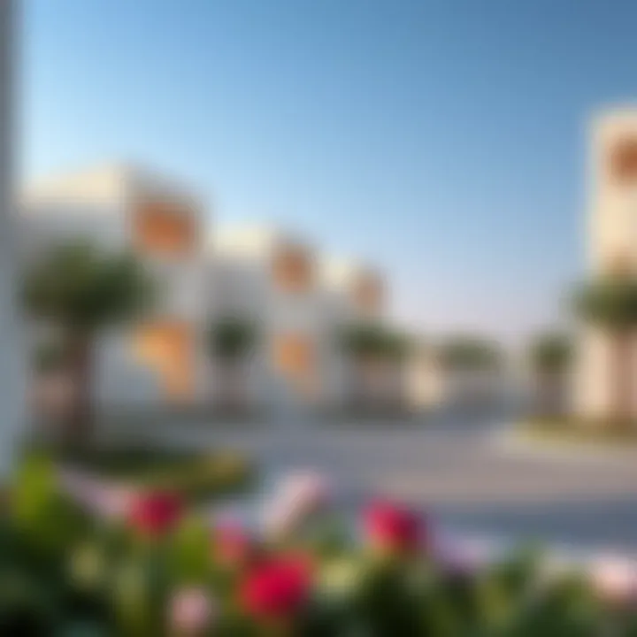 Innovative Residential Design in Jubail Island Architectural rendering of a modern residential community within Jubail Island