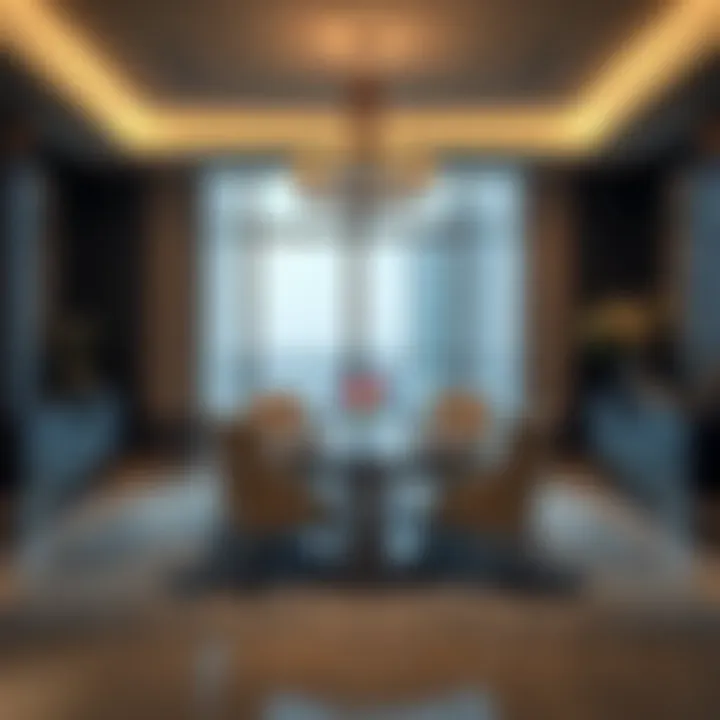 Elegant dining area for guests in the apartment