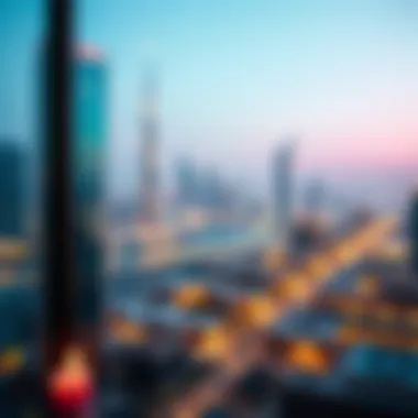 Stunning view of Dubai skyline from the apartment