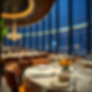 Sophisticated Ambiance in Dubai's Culinary Scene Elegant dining setting at a Michelin star restaurant in Dubai
