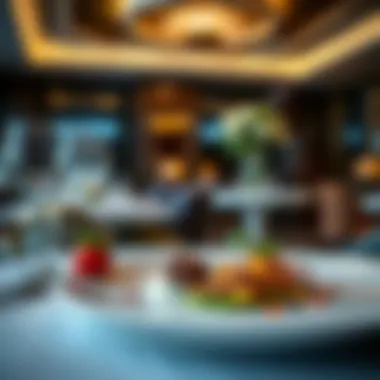 Artistry in Culinary Presentation Luxurious dish presentation from a top Michelin restaurant