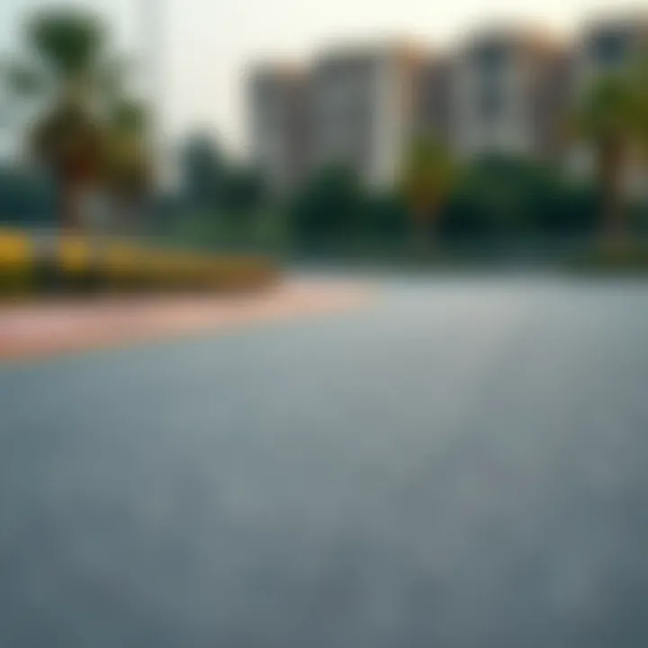 Close-up of the smooth cycling surface of the track