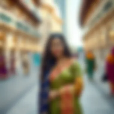 Colorful traditional attire in Dubai