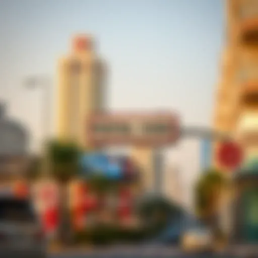 Postal code signage in Al Karama, Dubai