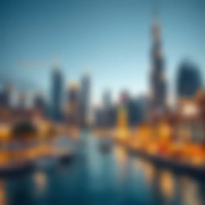 Festive atmosphere in Dubai's skyline during holidays