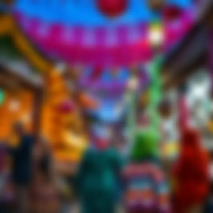 Cultural Vibrance During Ramadan Cultural festivities in a vibrant market