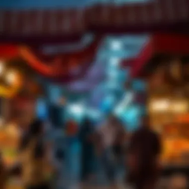 Dubai Market During Ramadan A bustling market in Dubai showcasing Ramadan commerce