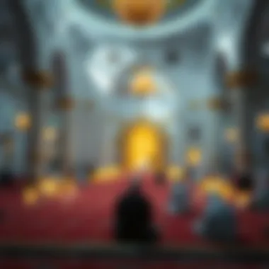 Serenity of Ramadan Prayers Prayer area beautifully adorned for Ramadan