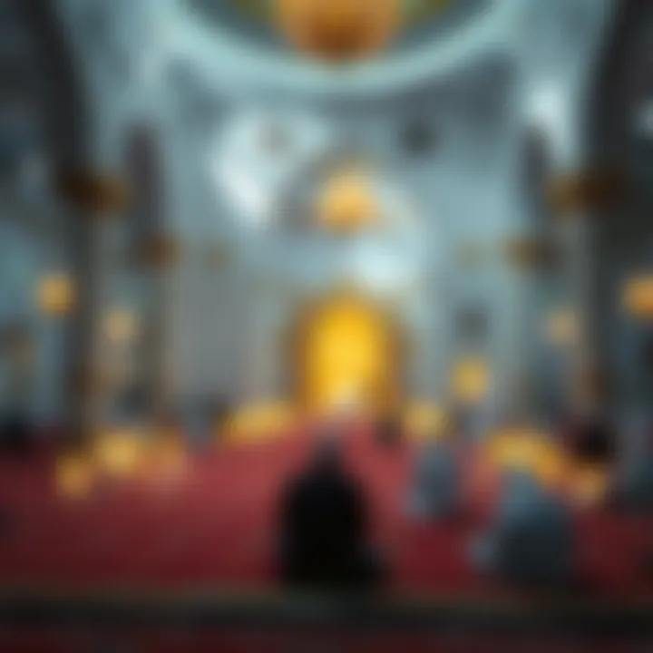 Serenity of Ramadan Prayers Prayer area beautifully adorned for Ramadan