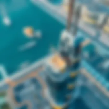 Aerial view highlighting Rayyan Tower's location