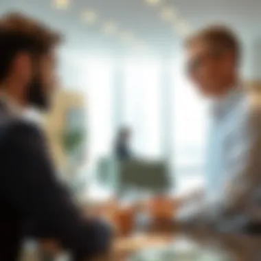 Consultation with an Immigration Specialist A person consulting with an immigration expert