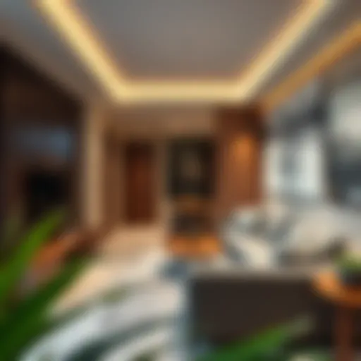 Stylish studio flat interior in Dubai