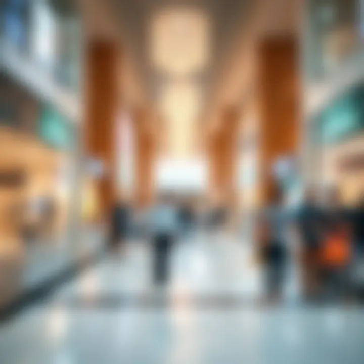 A bustling atmosphere showcasing consumer engagement in The Galleria Mall