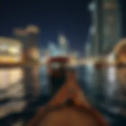 Traditional Abra navigating the waterways of Dubai