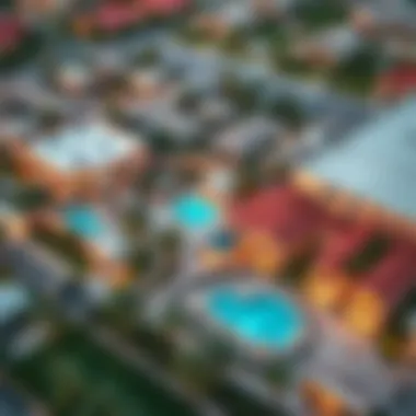 Aerial View of Voleo Community Amenities Aerial view of the Voleo community showcasing amenities