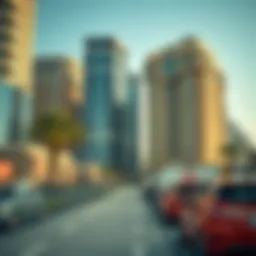 Overview of Dubai's urban landscape highlighting efficient parking solutions