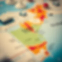 Detailed map highlighting postal code regions in Dubai