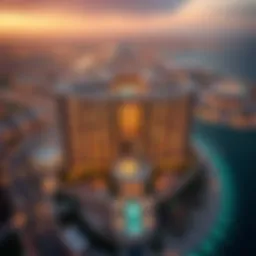 Aerial view of Zaabeel One showcasing its stunning architecture